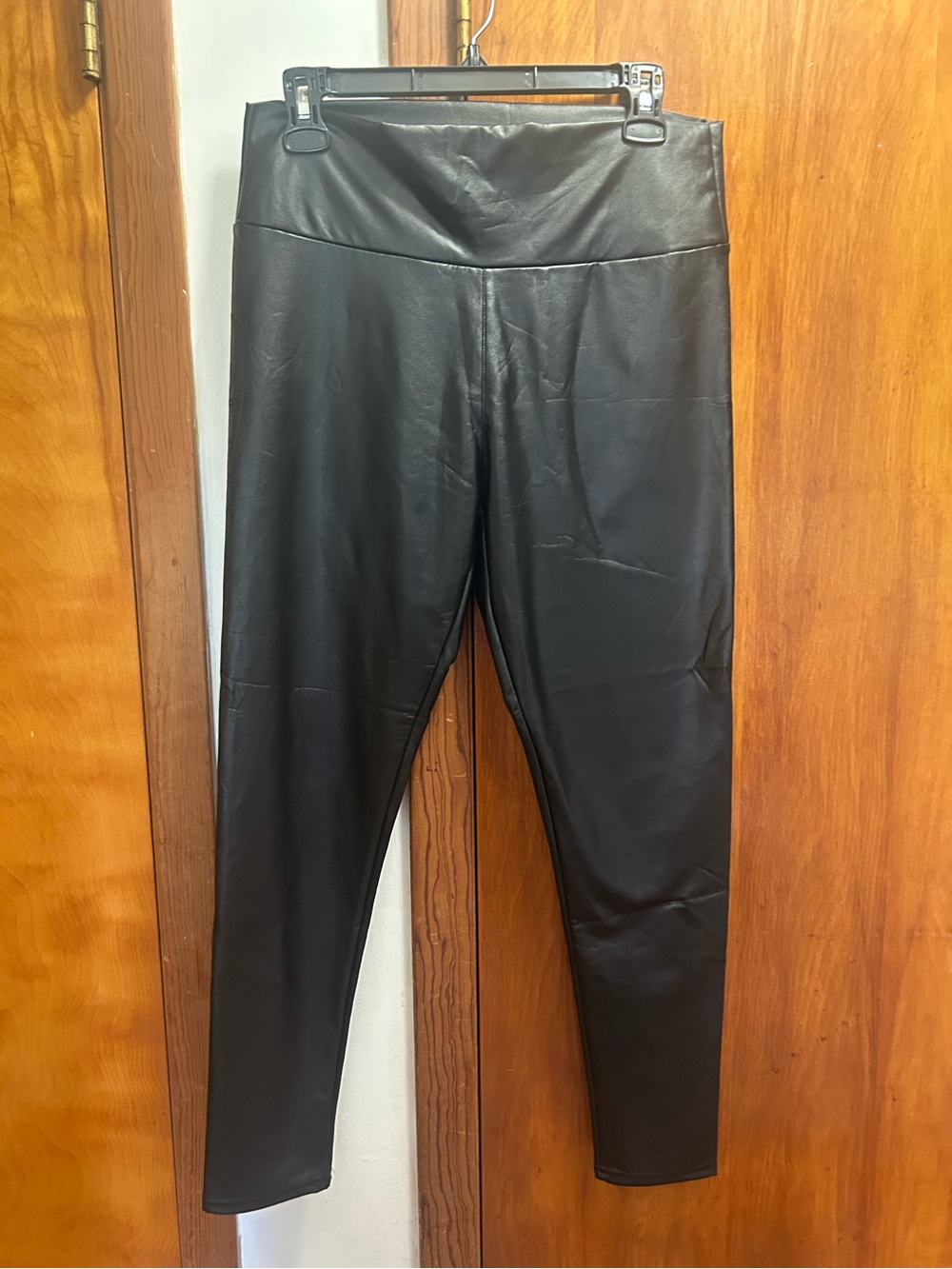Black Faux Leather Leggings